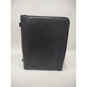 DESIGN A DAY Leather Planner 3 Ring Classic Black Napa Leather *SEE PHOTOS